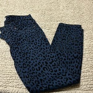 Free People Navy Leopard Pants
